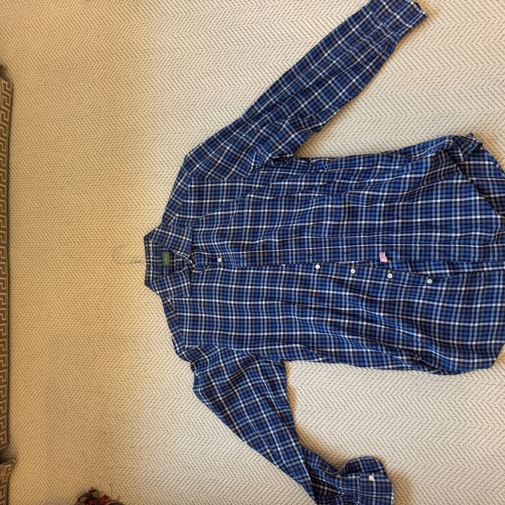 Peter Millar Navy Check Men's Shirt